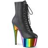 Pleaser - ADORE1020RC Bottes de plateforme, Pole dance chaussures - Noir/Arc En Ciel Product image
